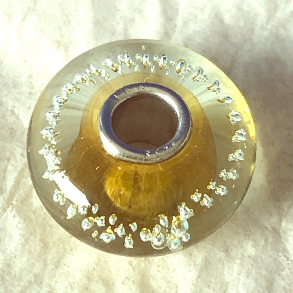 Trollbeads Gold Silver Trace Bead